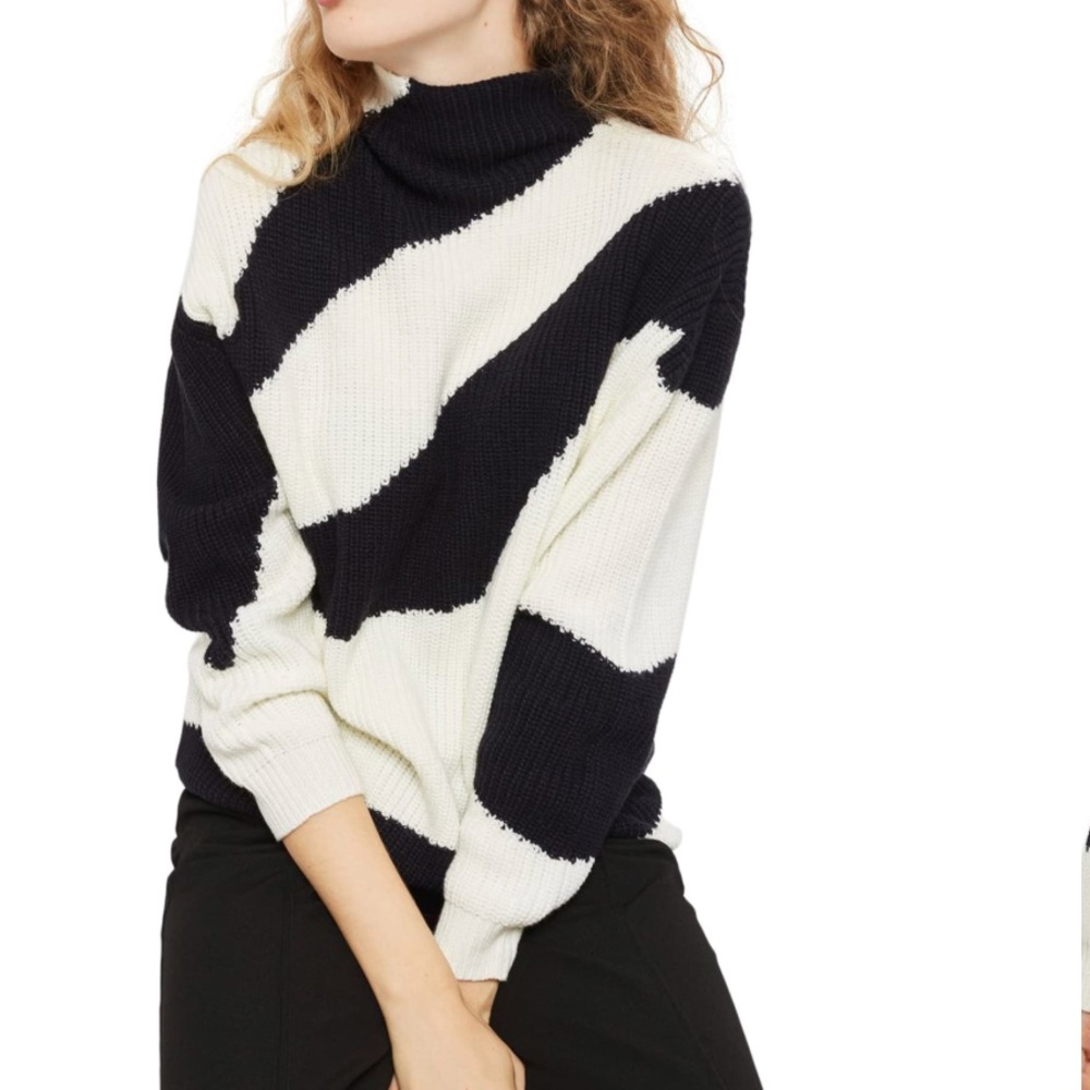Topshop | patterned funnel neck sweater - Picture 3 of 3